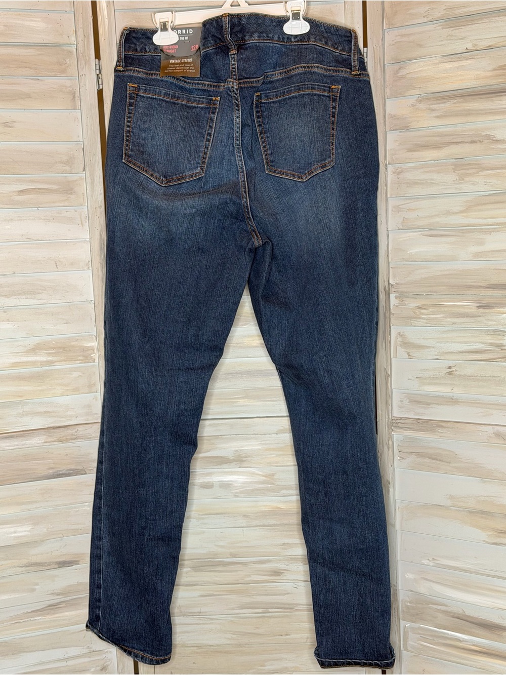 Torrid Boyfriend Straight Mid-Rise denim blue jeans 12 R NWT $65.50 - Picture 3 of 8